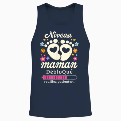 Bientôt Maman 2027 Annonce Humour, Cadeau Future Maman 2027 Unisex Tank Top - Navy