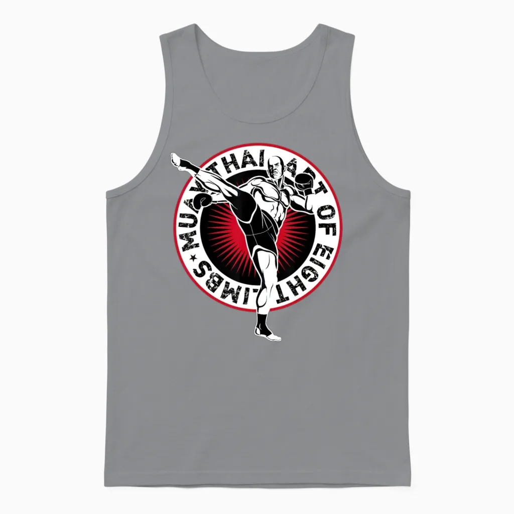 Muay Thai Muay Thai Limbs Muay Thai Boxing Art Unisex Tank Top in Sport Grey