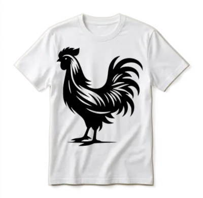 Cute Cock Pedigree Cock Large Plumage Unisex T-Shirt - White