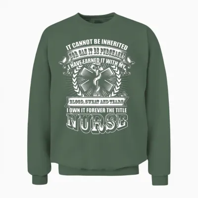 Proud Rn First Responder Nursing Nurse Unisex Sweatshirt - Military Green