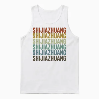 Shijiazhuang China Retro Vintage Unisex Tank Top - White