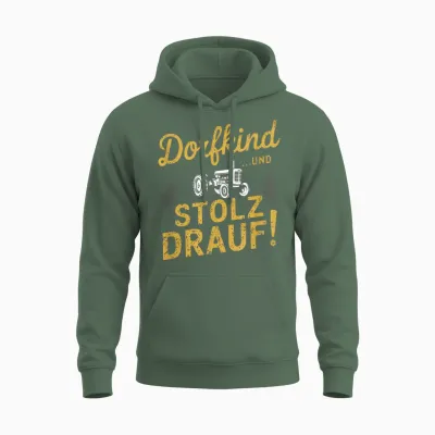 Dorfkind ...und Stolz Drauf! - Bauer Landleben Unisex Hoodie - Military Green