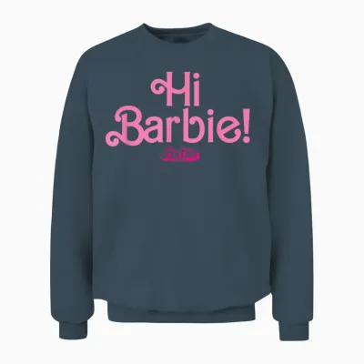 Barbie the Movie - Hello Barbie! T-Shirt, Black Unisex Sweatshirt - Dark Heather