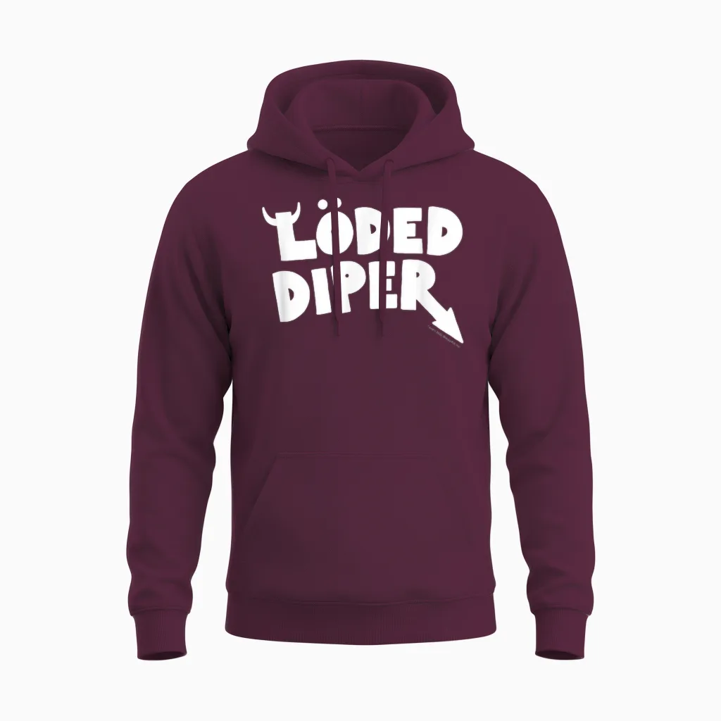 Diary of a Wimpy Kid Löded Diper Band Logo Unisex Hoodie in Maroon
