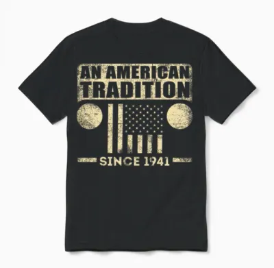 Vintage Jeep - Since 1941 Funny Jeep Lover Gift Unisex T-Shirt - Black