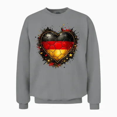 Deutschland Herz Deutschland Flagge Damen Herren Kinder Unisex Sweatshirt - Sport Grey