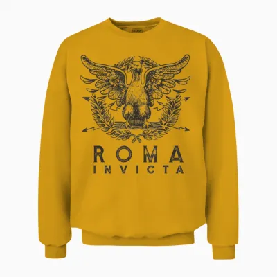 History of Ancient Rome Spqr Roman Eagle Roma Invicta Unisex Sweatshirt - Gold