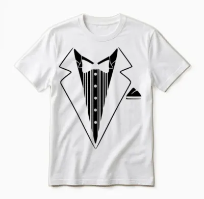 Tuxedo Jacket Costume Unisex T-Shirt - White