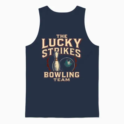 Lucky Strikes Joueur De Bowling Amusant Pour Homme Unisex Tank Top - Navy