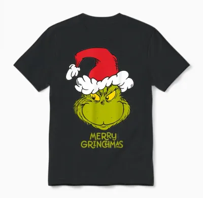 Grinch Merry Grinchmas Unisex T-Shirt - Black