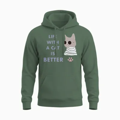 Funny Pictures Unisex Hoodie - Military Green