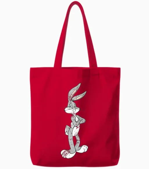 Looney Tunes Bugs Bunny Vintage Tote Bags - Red