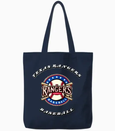 Texas-Rangers Baseball Tote Bags - Navy