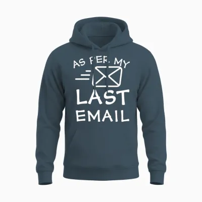 As per My Last Email Unisex Hoodie - Dark Heather
