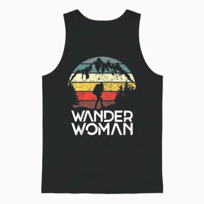 Hiking Wander Woman Unisex Tank Top - Black