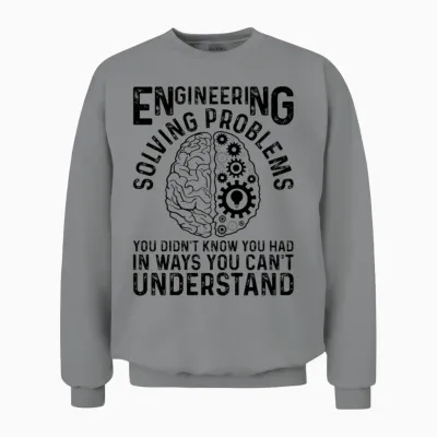 Engineer Engineering Gear Brain Technician Enginee Unisex Sweatshirt - Sport Grey