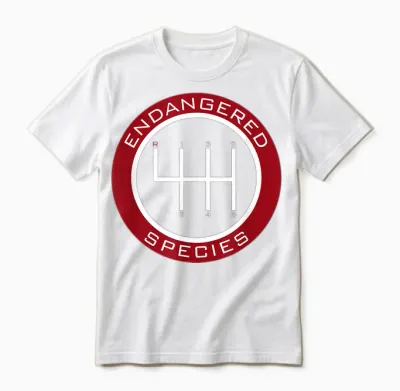 Car Guy, Mechanic, Endangered Species, Manual Shifter Unisex T-Shirt - White
