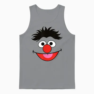 Sesame Street Ernie Character Face Unisex Tank Top - Sport Grey