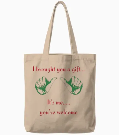The Gift of Me Retro Tote Bags - Natural