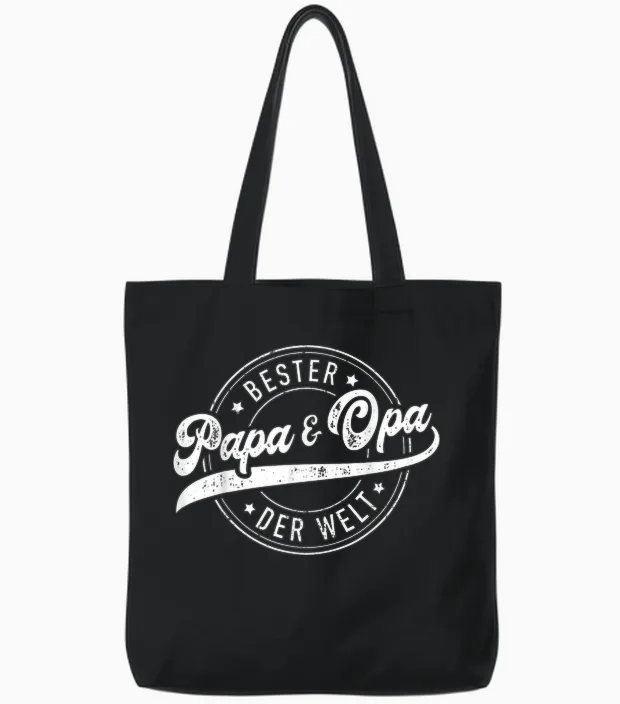 Bester Papa Und Opa Zum Vatertag, Geburtstag Und Weihnachten Tote Bags in Black