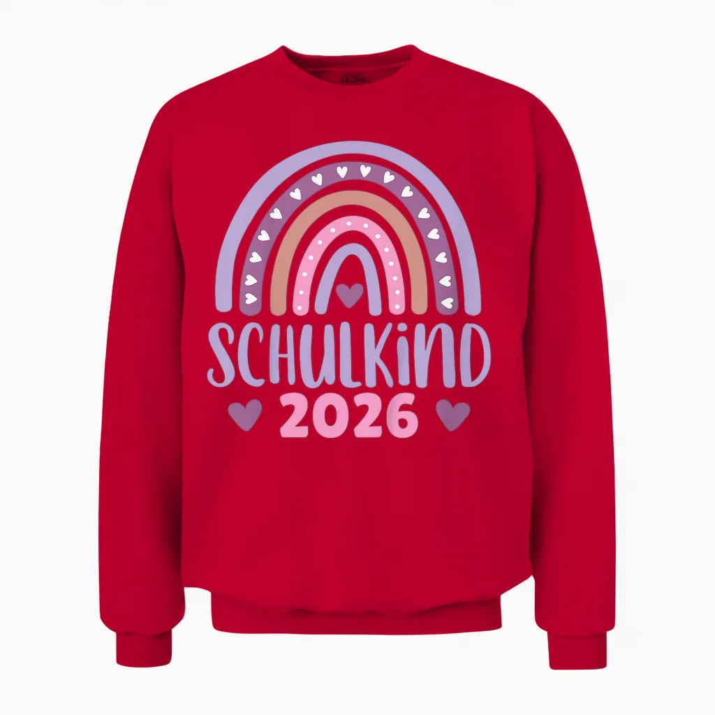Kinder Schule Erstklässler Einschulung - Endlich Schulkind 2026 Unisex Sweatshirt in Red