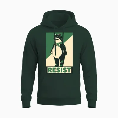 Resist Portland Frog Unisex Hoodie - Forest