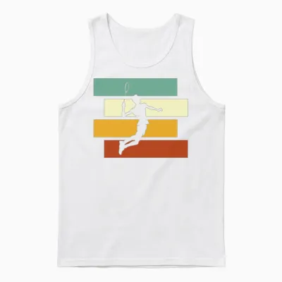 Badminton Retro Unisex Tank Top - White