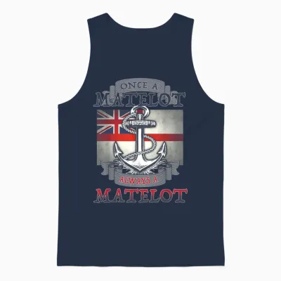 Matelot Un Jour, Matelot Toujours Unisex Tank Top - Navy