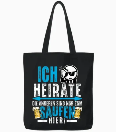 Männer Jga T-Shirt Bräutigam Kostüm Jga Junggesellenabschied Tote Bags - Black