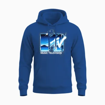 Mtv Logo Lightning Heavy Metal Hard Rock Music Electric Mtv Unisex Hoodie - Royal