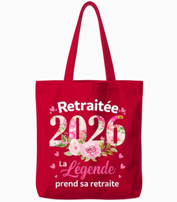 Retirement Retired Woman 2026 the Legend Retires Tote Bags in Red