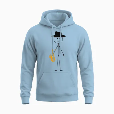 Saxophone Saxophone Guy Unisex Hoodie - Light Blue