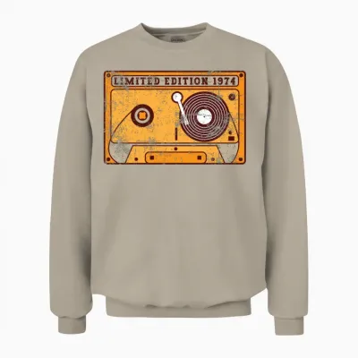 1974 Limited Edition Birthday Music Gift Unisex Sweatshirt - Sand