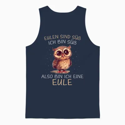 Owl Owls Are Sweet I Am Sweet Unisex Tank Top - Navy