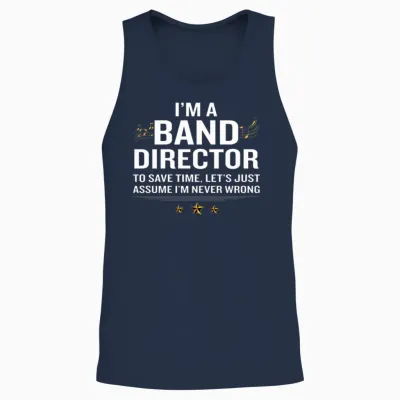 Band Director Funny Quote Gold Awesome Gift Unisex Tank Top - Navy