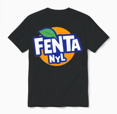 Fenta Excessive Fentanyl Consumption X Funny Logo Sarcasm Unisex T-Shirt - Black