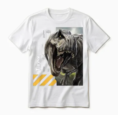 Jurassic World Rebirth Tyrannosaurus Covert Mission Unisex T-Shirt - White