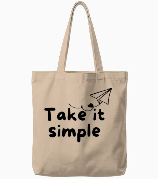 Take It Simple Tote Bags in Natural