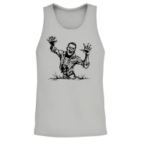 Zombie Undead Horror Halloween Unisex Tank Top - Ash – 2