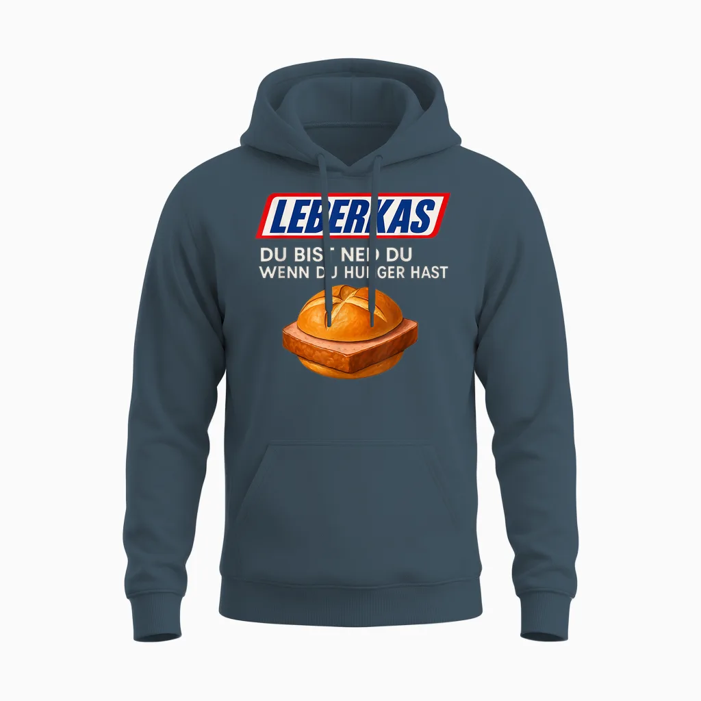 Leberkas Du Bist Ned Du Wenn Du Hunger Host Design Unisex Hoodie in Dark Heather