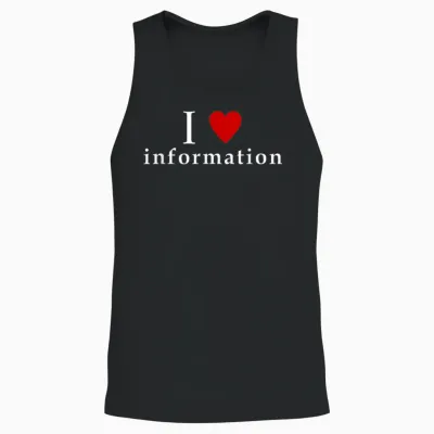 I Love Information Meme Funny Design I Love Info Meme Unisex Tank Top - Black