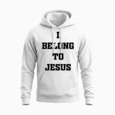 I Belong to Jesus Unisex Hoodie - White