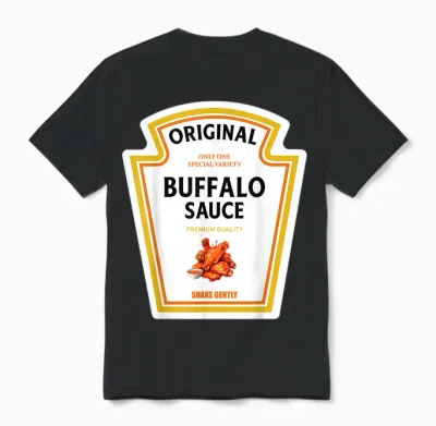 Buffalo Sauce Halloween 2024 Costume Family Matching Ketchup Unisex T-Shirt - Black