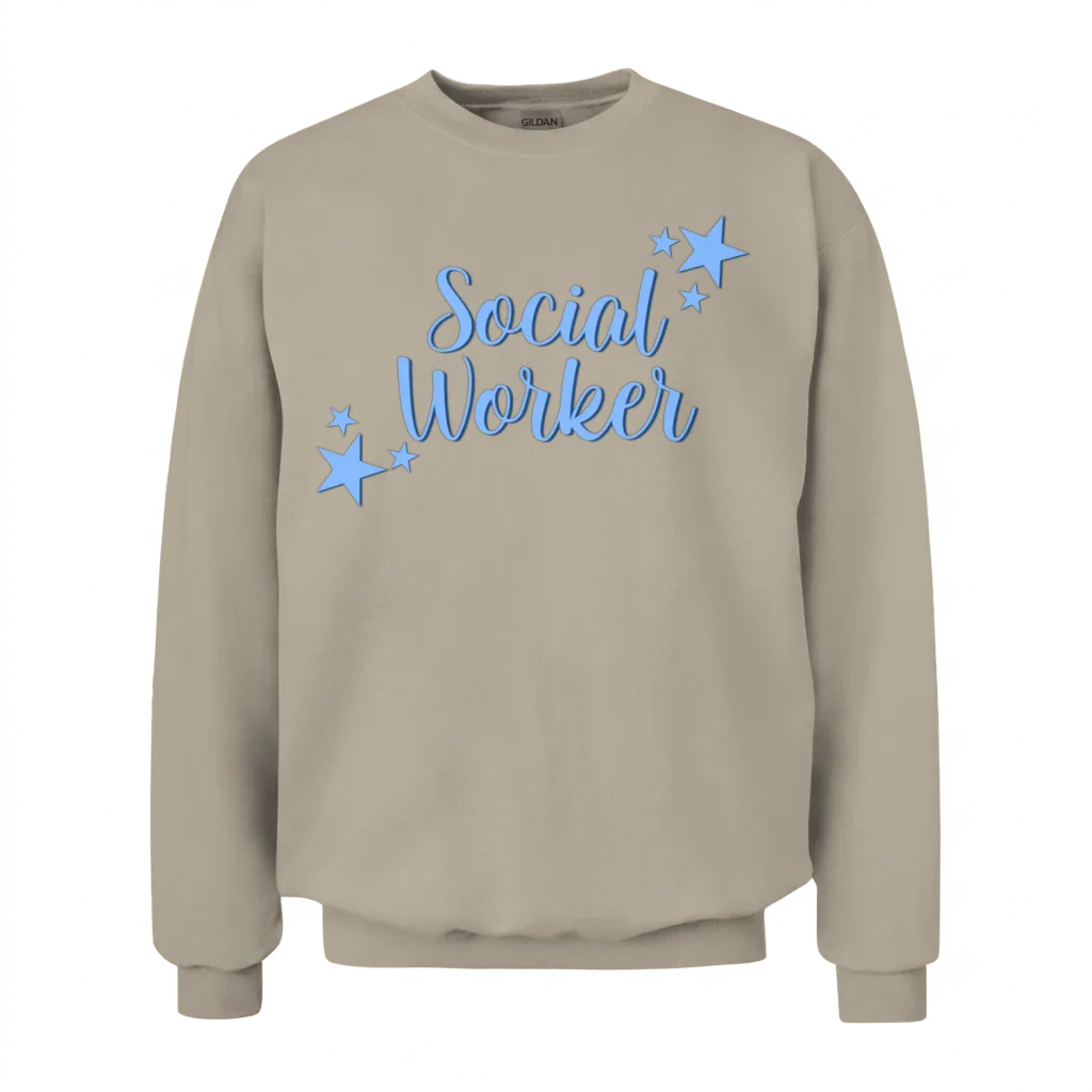 Social Worker Retro Unisex Sweatshirt - Sand