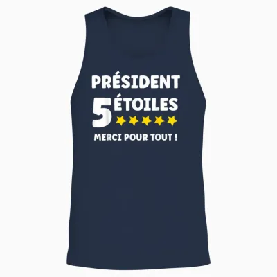 President 5 Star Thank You for All Humor Departure President Unisex Tank Top - Navy
