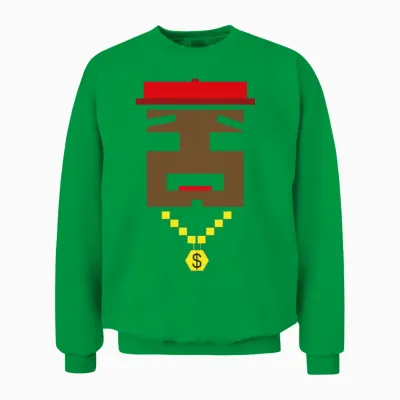 Retro Gangster Rapper Unisex Sweatshirt - Irish Green