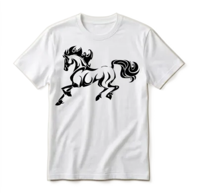 Mustang Horse Stallion Unisex T-Shirt - White