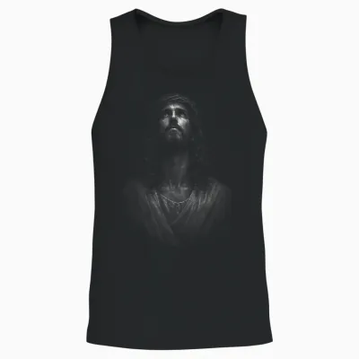 Jesus Christus Dornenkrone Retter Christlicher Glaube Unisex Tank Top - Black