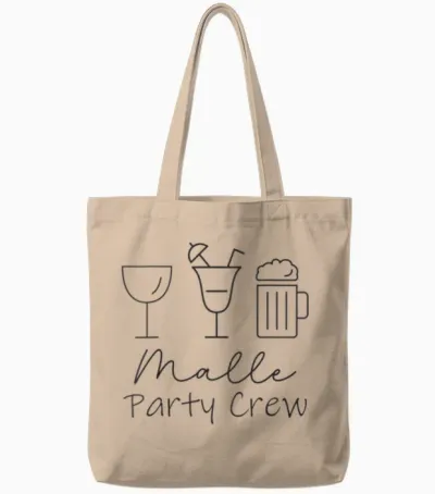 Malle Crew Party Urlaub Outfit Mallorca Tote Bags - Natural