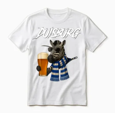 Duisburg Football Fan Outfit Season 2025 / 2026 Unisex T-Shirt - White